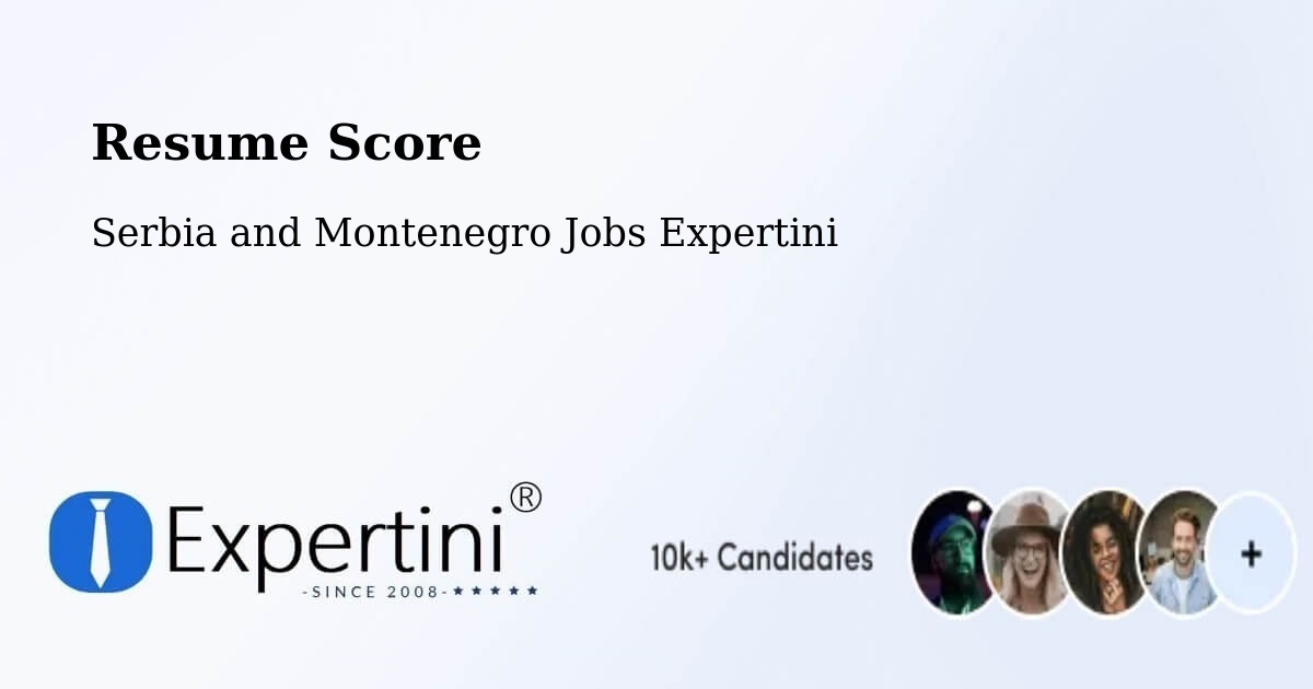 Resume Score & Job Description Match Tool – Truro - Serbia and Montenegro Jobs Expertini